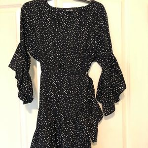 Fab'rik faux wrap navy dress